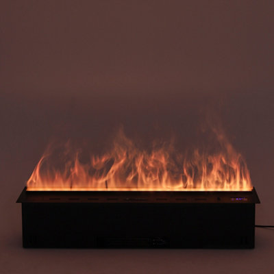 120cm W x 25cm D x 20cm H 3D Electric Water Vapour Fireplace 7 Flame Colours - 6