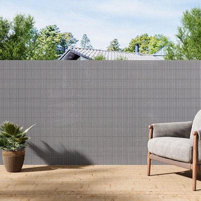 120cm W x 300cm L Sun-blocked Privacy Fence Screen Panels Light Grey
