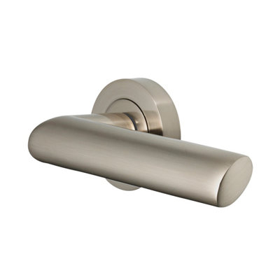 120mm Vision Avior Designer Lever Handles on 50mm Round Rose - Satin Nickel Price Comparisons | Compare The Build
