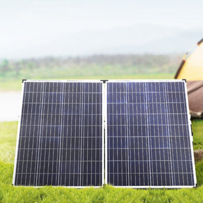 120W 12V Black Portable Folding Generate Power Solar Panel Kit with Adjustable Stand