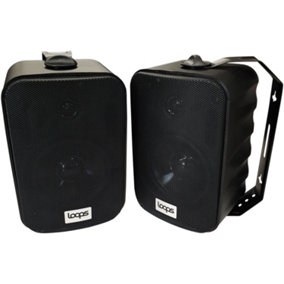 120W Active Bluetooth Wall Speakers - 5" Black Stereo Wireless Music Streaming