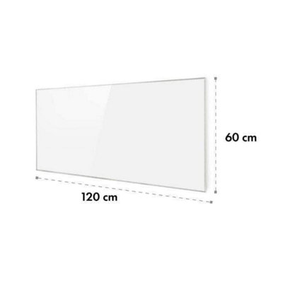 120x60cm, 720W Infrared Heating Panel, Carbon Crystal Technology, IP24, White Body