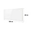 120x60cm, 720W Infrared Heating Panel, Carbon Crystal Technology, IP24, White Body