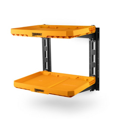 Toughbuilt Stacktech 2 Shelf Galvanised Steel & Plastic Shelving System (H)440mm (W)546mm (D)508mm from B&Q