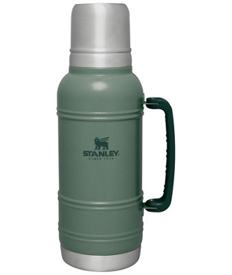 B&Q -  Artisan Thermal Bottle Hammertone Green 1.4L