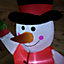 122cm (4ft) Inflatable LED Outdoor Winter Snowman with Merry Christmas Sign
