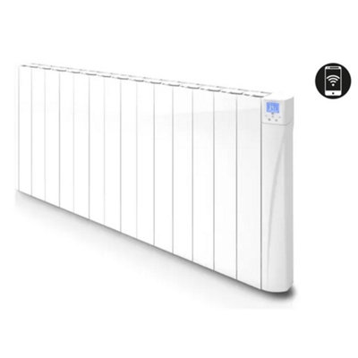 1230mm (W) x 575mm (H) - White Wi-Fi Electric Oil Filled Radiator (Alicante +) - 1540 Watts - Depth 98mm - Heats Up To 15.5m²