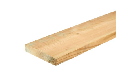 47mm X 250mm Sawn Treated Timber C24 (10" X 2") 4.8M from B&Q