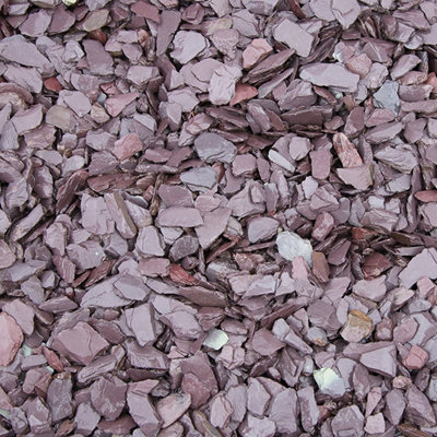40mm Plum Slate Chippings 20Kg Bag from B&Q