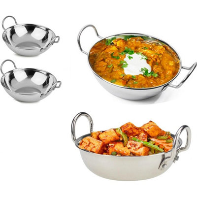 B&Q -  21Cm Stainless Steel Deep Mixing Bowl With Handles