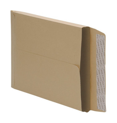 Fivestar 5 Star Office Envelopes Peel And Seal Gusset 25mm 115Gsm Manilla C4 Pack 125 from B&Q