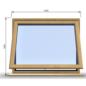 1245mm (W) x 1045mm (H) Wooden Stormproof Window - 1 Window (Opening) - Toughened Safety Glass