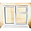 1245mm (W) x 1095mm (H) PVC u StormProof  Window - 1 Opening Window (LEFT) - Top Opening Window (RIGHT) - White