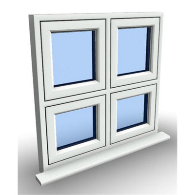 1245mm (W) x 1095mm (H) PVCu Flush Casement Window - 1 Bottom Opening ...