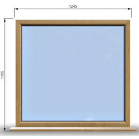 1245mm (W) x 1195mm (H) Wooden Stormproof Window - 1 Window (NON Opening) - Toughened Safety Glass
