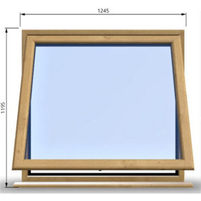 1245mm (W) x 1195mm (H) Wooden Stormproof Window - 1 Window (Opening) - Toughened Safety Glass