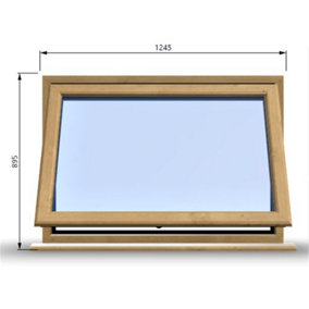1245mm (W) x 895mm (H) Wooden Stormproof Window - 1 Window (Opening) - Toughened Safety Glass