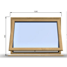 1245mm (W) x 945mm (H) Wooden Stormproof Window - 1 Window (Opening) - Toughened Safety Glass