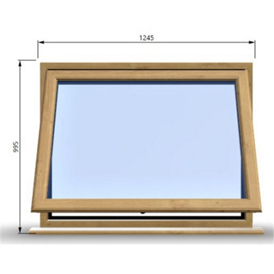 1245mm (W) x 995mm (H) Wooden Stormproof Window - 1 Window (Opening ...