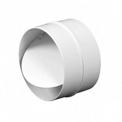 125 mm / 5 in Anti Backdraft Non-Return Pipe Connection White PVC Round ...