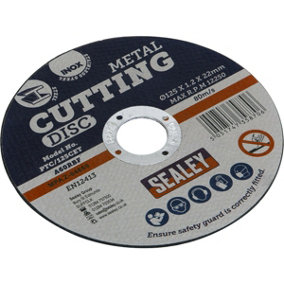 125 x 1.2mm Flat Metal Cutting Disc - 22mm Bore - Heavy Duty Angle Grinder Disc