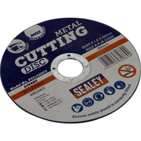 125 x 1.6mm Flat Metal Cutting Disc - 22mm Bore - Heavy Duty Angle Grinder Disc