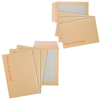 125 x Strong Manilla Brown Board Backed Envelopes C4