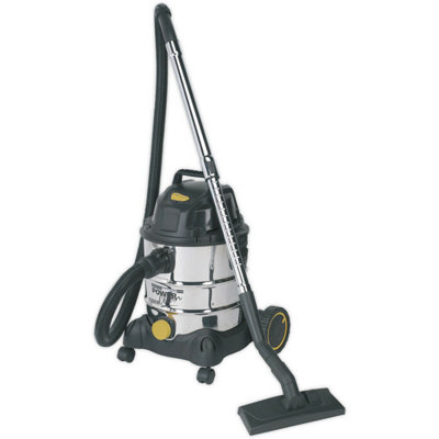 1250W Industrial Wet & Dry Vacuum Cleaner - 20L Stainless Steel Drum - 110V - 3