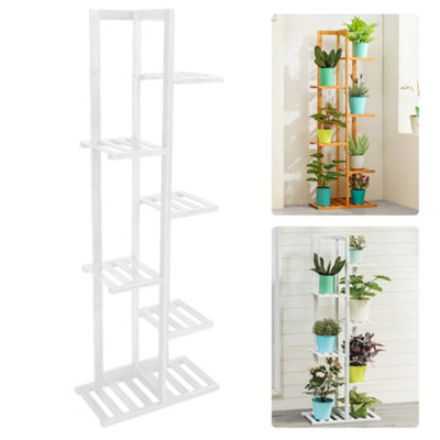 125cm H 6-Tier Bamboo Plant Stand Garden Wood Flower Plant Standt ...