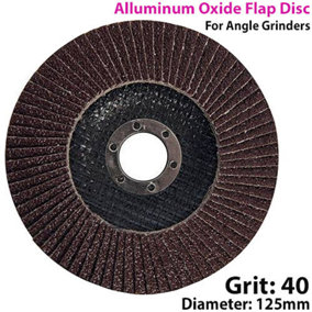 125mm 40 Grit Aluminium Oxide Flap Disc Sanding Sander For Angle Grinder