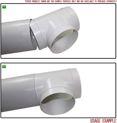 125mm 5" - Blauberg Round Circular Plastic Ventilation Duct Pipe T Joint Piece - 3