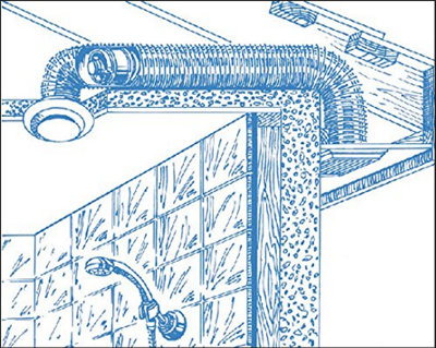 125mm 5 "  - Blauberg TUBO In Line Bathroom Shower Room Extractor Fan - Axial Flow - Run On Timer