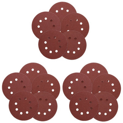 125mm 5" Hook And Loop Sanding Sander Abrasive DA Discs Medium 80 Grit 15pc