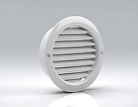 125mm (5") White Round Grille - Internal or External Use