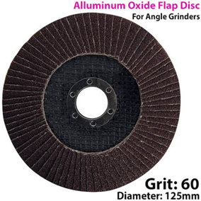 125mm 60 Grit Aluminium Oxide Flap Disc Sanding Sander For Angle Grinder