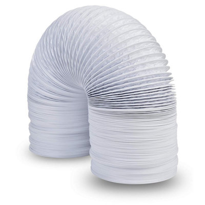 125mm - Blauberg PVC Heavy Duty White PVC Flexible Duct Hose - Extractor Fan - 5