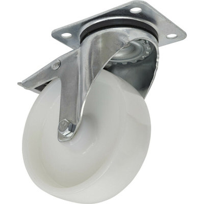 125mm Heavy-Duty Swivel Plate Castor Wheel with Total Lock Brakes