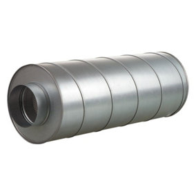 125mm Noise Reducing Circular Ventilation Duct Attenuator Silencer Long 600mm