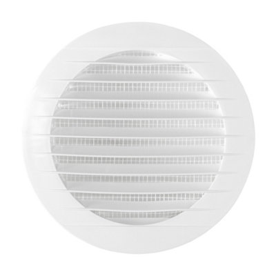 125mm round White Air Vent Grille/Duct Covers with Fly Screen/Anti-Insect Mesh,push fit