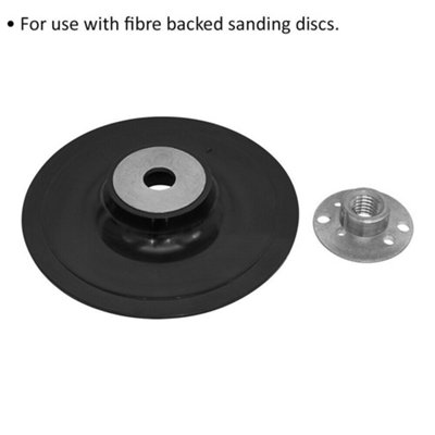 125mm Rubber Backing Pad - M14 x 2mm - Orbital Sanding & Polishing Disc Plate