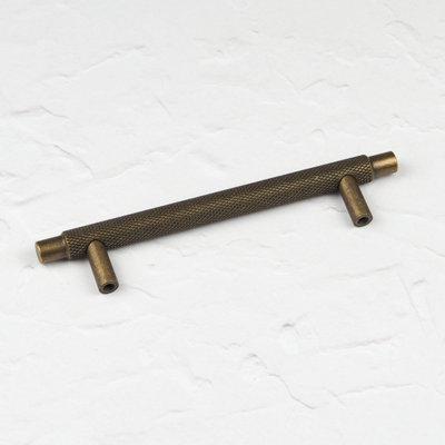 128mm Antique Brass Cabinet Handle Rustic Cupboard T-Bar Door Drawer Pull
