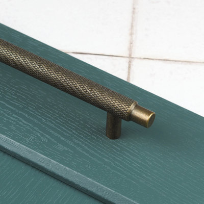 128mm Antique Brass Cabinet Handle Rustic Cupboard T-Bar Door Drawer Pull