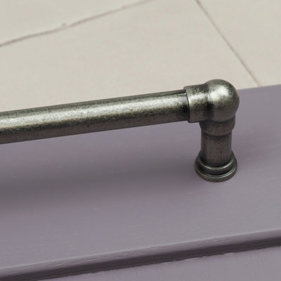 128mm Antique Pewter Cabinet Handle Kitchen Drawer Cupboard Industrial Pipe Pull