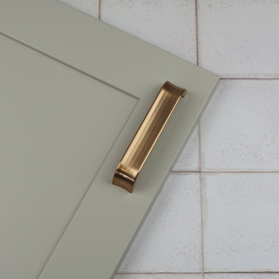 128mm Bronze Cabinet Handle Gold Square Kitchen Cupboard Door Drawer Pull Bathroom Bedroom Wardrobe Furniture Replacement