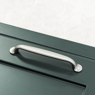128mm Brushed Nickel D Cabinet Handle