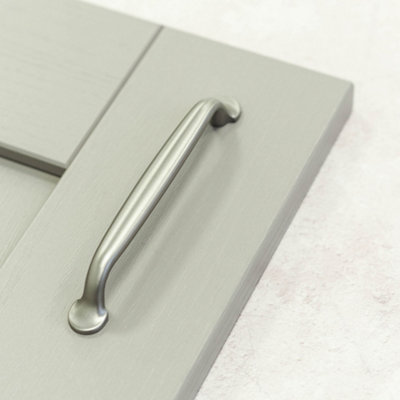 128mm Brushed Nickel D Cabinet Handle