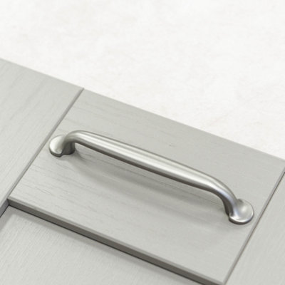 128mm Brushed Nickel D Cabinet Handle