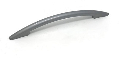 128mm Matt Chrome Grey Bow Cabinet Handle