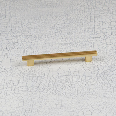 128mm Satin Brass Cabinet Handle Gold Brushed Textured Kitchen Cupboard Door Drawer Pull Handle Bathroom Bedroom Wardrobe Price Comparisons | Compare The Build