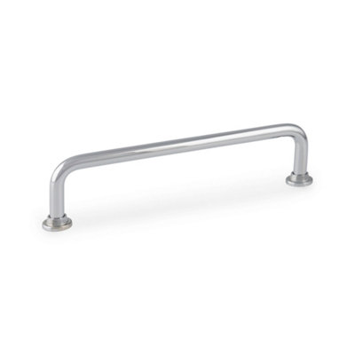 128mm Slim Polished Chrome Cabinet Handle Curved Cupboard Door Drawer Pull